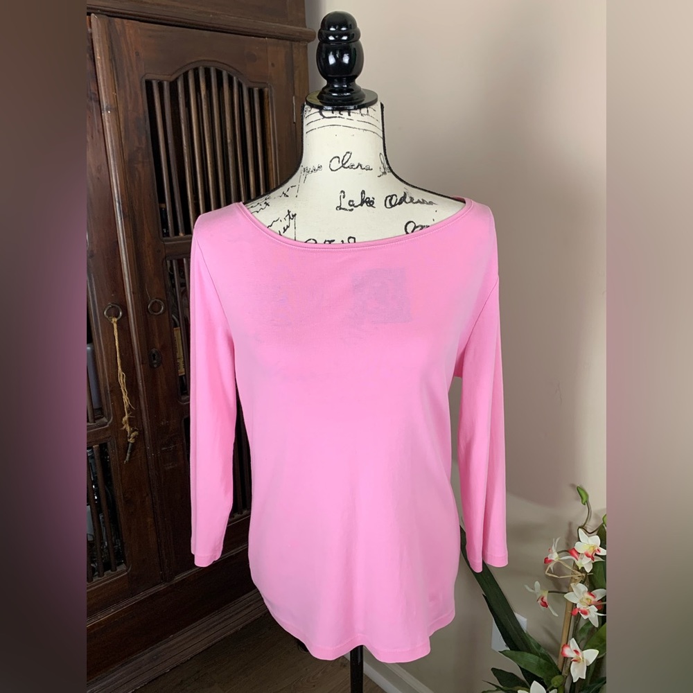Talbots Bateau Neck Tee Pima Cotton Tee Shirt